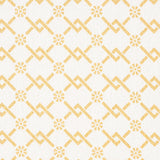 Schumacher Fretwork Flower Saffron Fabric