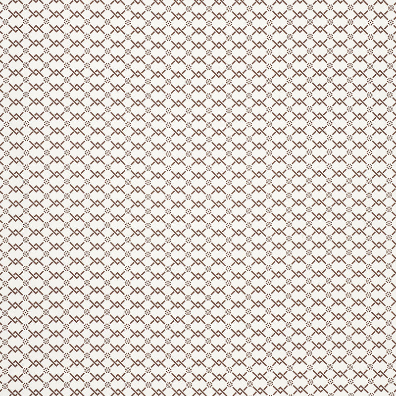 Schumacher Fretwork Flower Chestnut Fabric