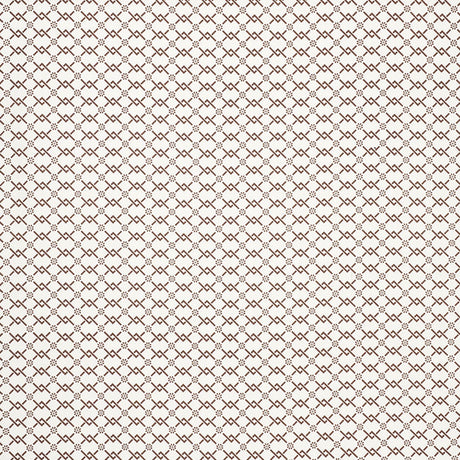 Schumacher Fretwork Flower Chestnut Fabric