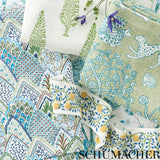 Schumacher Animalia Peacock & Leaf Fabric