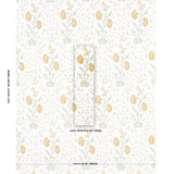 Schumacher Khilana Floral Marigold Fabric - Eade's Wallpaper