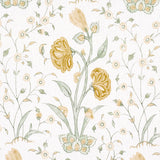 Schumacher Khilana Floral Marigold Fabric - Eade's Wallpaper