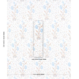 Schumacher Khilana Floral Sky Fabric - Eade's Wallpaper