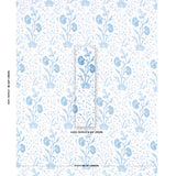 Schumacher Khilana Floral Porcelain Fabric - Eade's Wallpaper