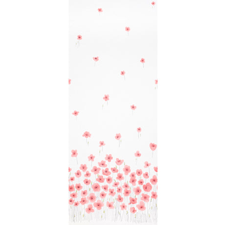 Schumacher Wild Poppies Panel Pink Fabric - Eade's Wallpaper
