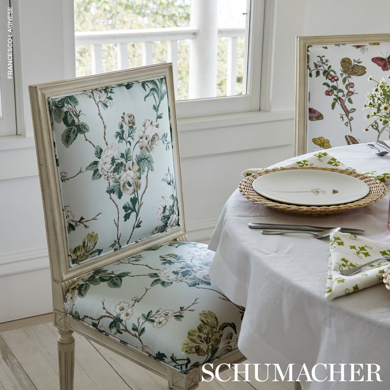 Schumacher Betty Chintz Celadon Fabric