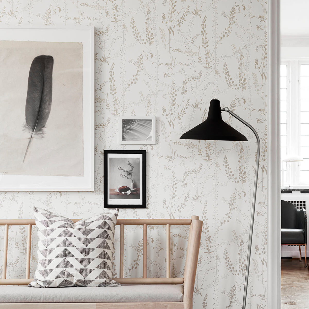 Schumacher 1785 BLADRANKER in NATURAL Wallpaper - BORÃ…STAPE