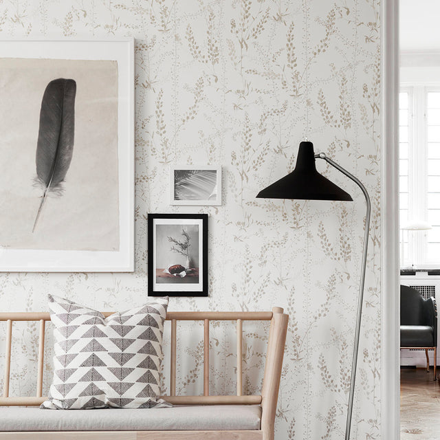 Schumacher 1785 BLADRANKER in NATURAL Wallpaper - BORÃ…STAPE