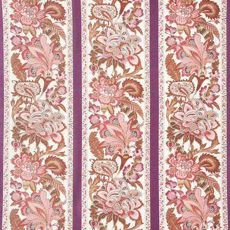 Schumacher Anjou Stripe Rose Fabric
