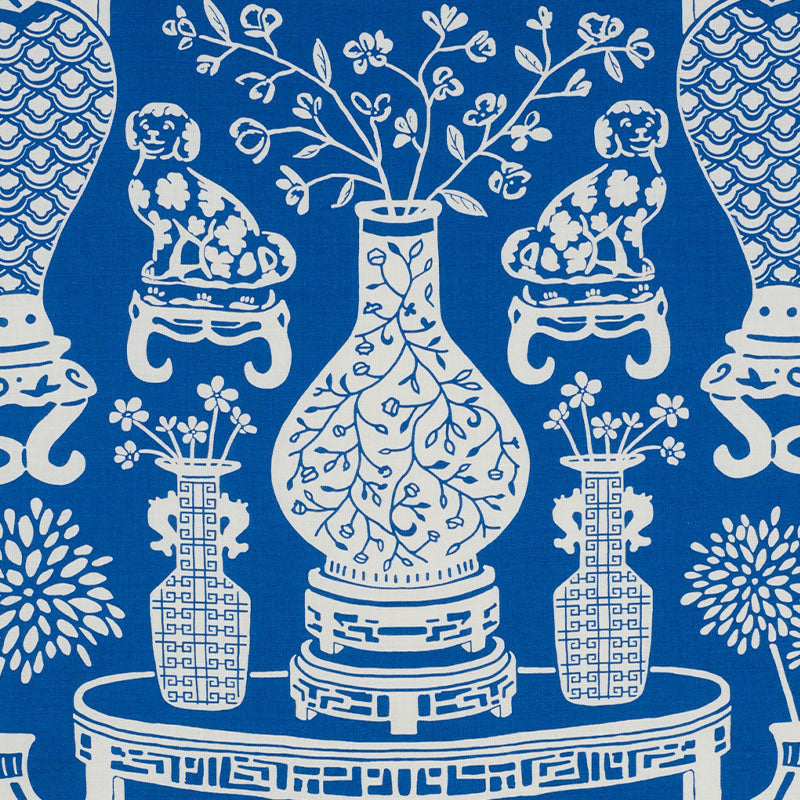 Schumacher Hellene Blue Fabric