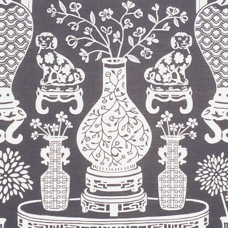 Schumacher Hellene Black Fabric