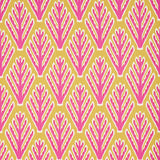 Schumacher Bodhi Tree Yellow & Pink Fabric