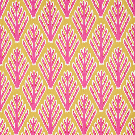 Schumacher Bodhi Tree Yellow & Pink Fabric