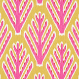 Schumacher Bodhi Tree Yellow & Pink Fabric