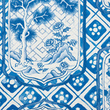 Schumacher Ting Ting Blue Fabric - Eade's Wallpaper