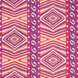 Schumacher Terence Ikat Magenta Fabric - Eade's Wallpaper
