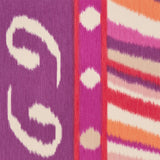 Schumacher Terence Ikat Magenta Fabric - Eade's Wallpaper