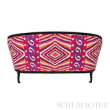 Schumacher Terence Ikat Magenta Fabric - Eade's Wallpaper