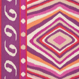 Schumacher Terence Ikat Magenta Fabric - Eade's Wallpaper