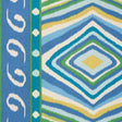 Schumacher Terence Ikat Peacock Fabric - Eade's Wallpaper
