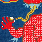 Schumacher Magical Ming Dragon Navy Fabric - Eade's Wallpaper