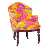 Schumacher Magical Ming Dragon Brown Fabric - Eade's Wallpaper