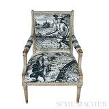 Schumacher Modern Toile Black Fabric - Eade's Wallpaper