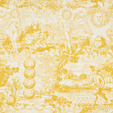 Schumacher Modern Toile Yellow Fabric - Eade's Wallpaper