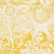 Schumacher Modern Toile Yellow Fabric - Eade's Wallpaper