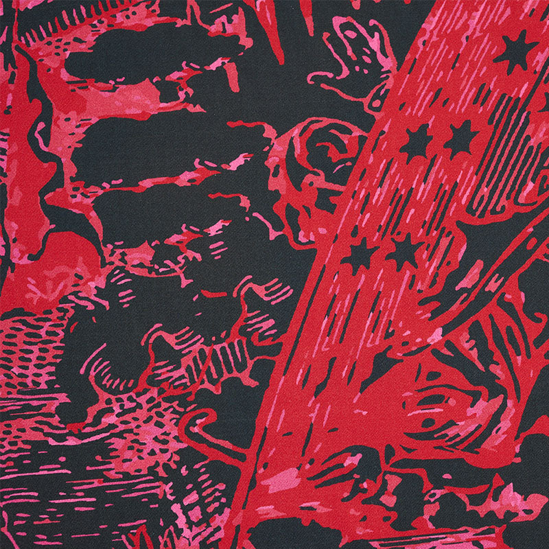 Schumacher Modern Toile Pink & Black Fabric - Eade's Wallpaper