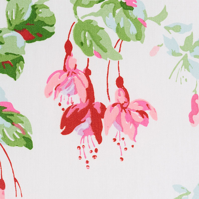Schumacher Garden Gate Chintz Magenta Fabric