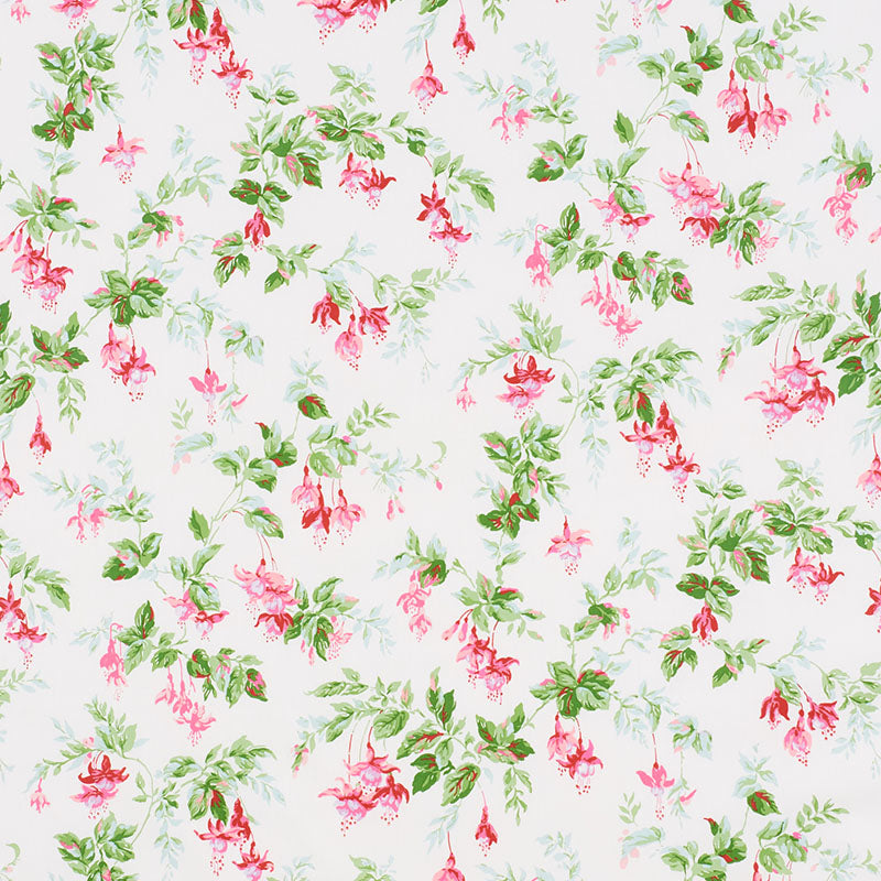 Schumacher Garden Gate Chintz Magenta Fabric