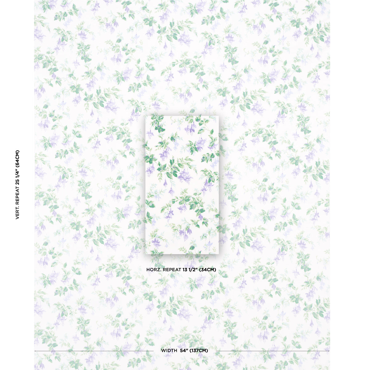 Schumacher Garden Gate Chintz Lavender Fabric