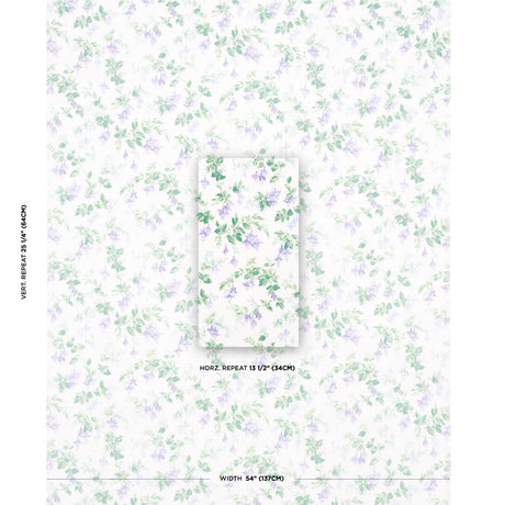 Schumacher Garden Gate Chintz Lavender Fabric