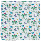 Schumacher Baudin Butterfly Chintz Turquoise Fabric
