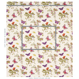 Schumacher Baudin Butterfly Chintz Purple Fabric