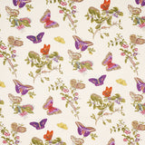 Schumacher Baudin Butterfly Chintz Purple Fabric