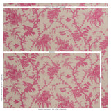 Schumacher San Cristobal Toile Magenta Fabric - Eade's Wallpaper
