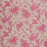 Schumacher San Cristobal Toile Magenta Fabric - Eade's Wallpaper