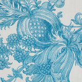 Schumacher San Cristobal Toile Peacock Fabric - Eade's Wallpaper
