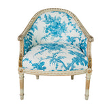 Schumacher San Cristobal Toile Peacock Fabric - Eade's Wallpaper