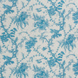 Schumacher San Cristobal Toile Peacock Fabric - Eade's Wallpaper