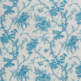 Schumacher San Cristobal Toile Peacock Fabric - Eade's Wallpaper