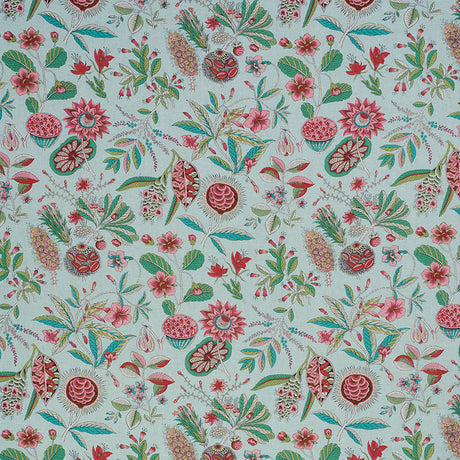 Schumacher Roca Redonda Mineral & Pink Fabric - Eade's Wallpaper