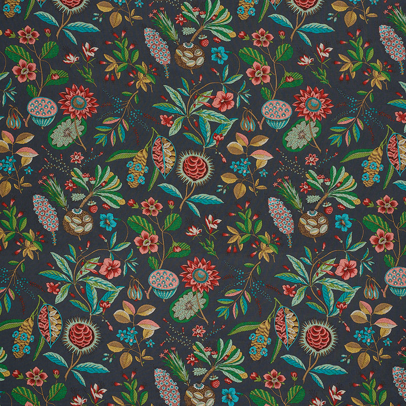 Schumacher Roca Redonda Carbon & Multi Fabric - Eade's Wallpaper
