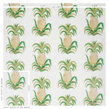 Schumacher Pineapples Chintz Ivory Fabric - Eade's Wallpaper