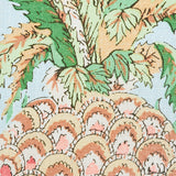 Schumacher Pineapples Chintz Sky Fabric - Eade's Wallpaper
