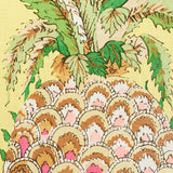 Schumacher Pineapples Chintz Yellow Fabric - Eade's Wallpaper