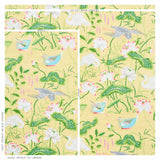 Schumacher Lotus Garden Yellow Fabric - Eade's Wallpaper