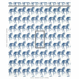 Schumacher Marwari Horse Navy Fabric - Eade's Wallpaper